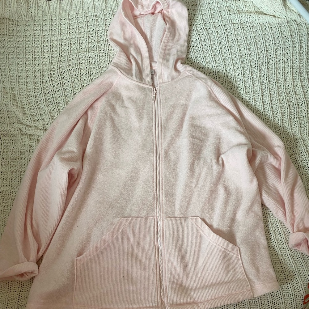 super oversized pink zip